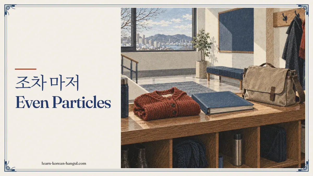 조차 마저 even particles