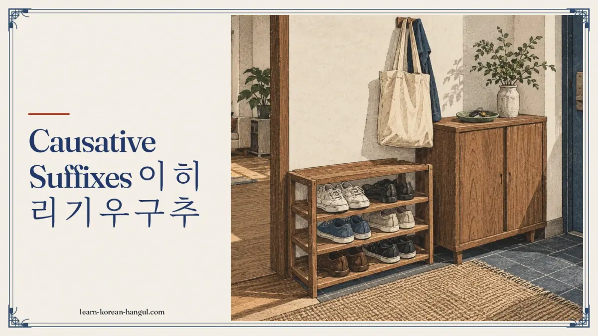 Causative suffixes 이 히 리 기 우 구 추