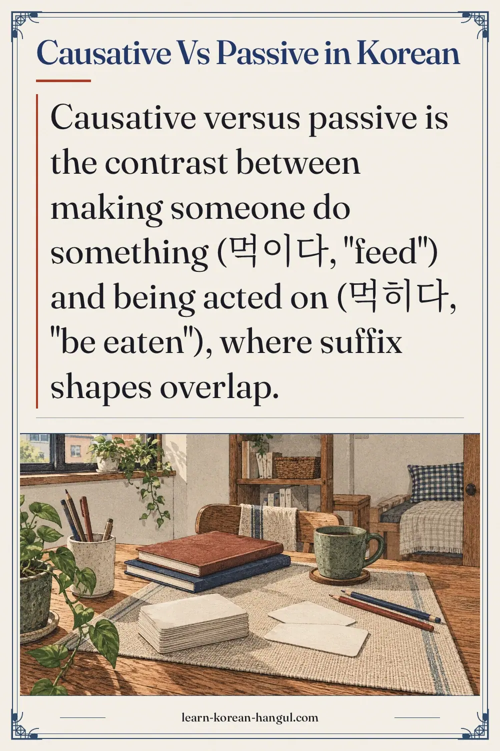 Causative vs passive in korean