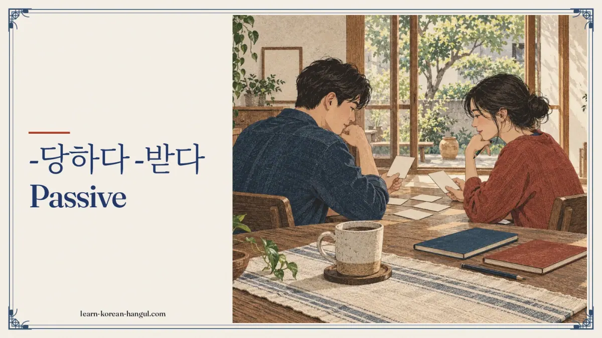 -당하다 -받다 passive
