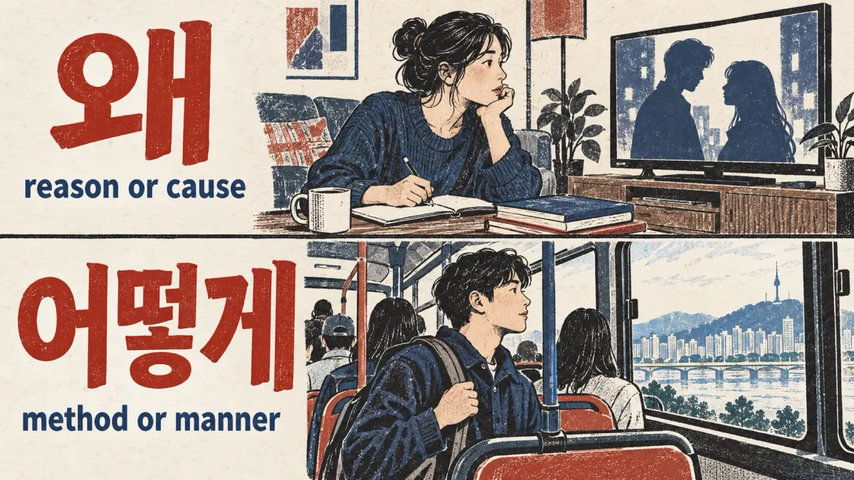 Study motivation and bus travel contrast 왜 and 어떻게.