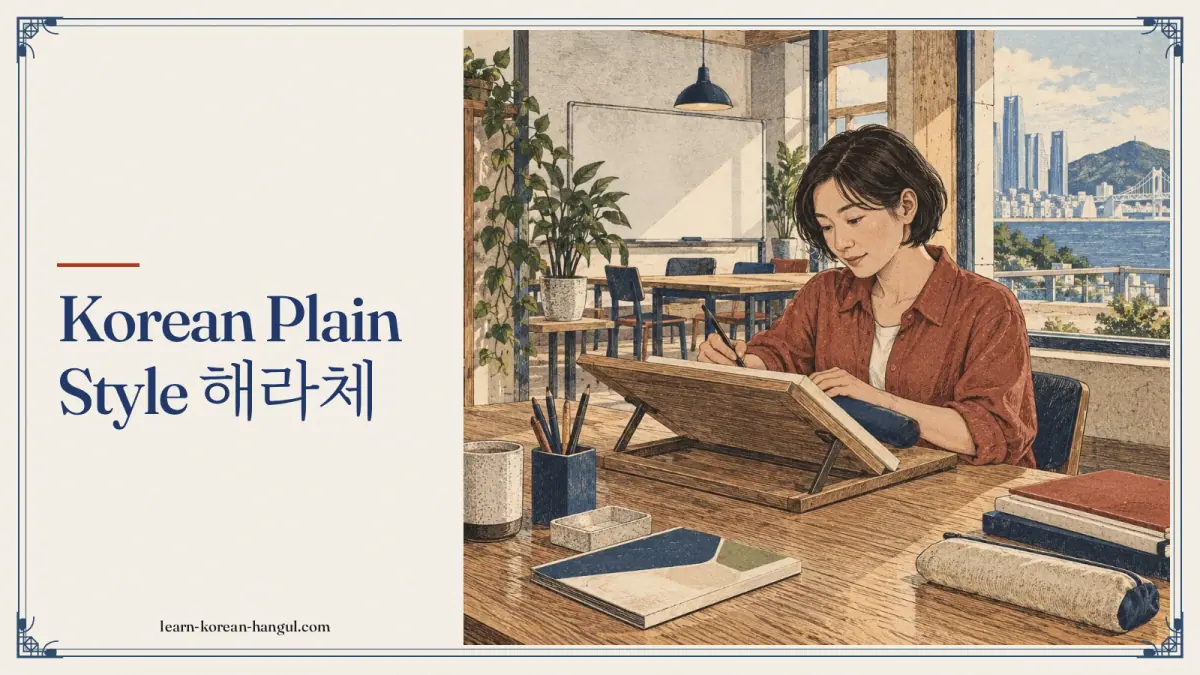 Korean plain style 해라체