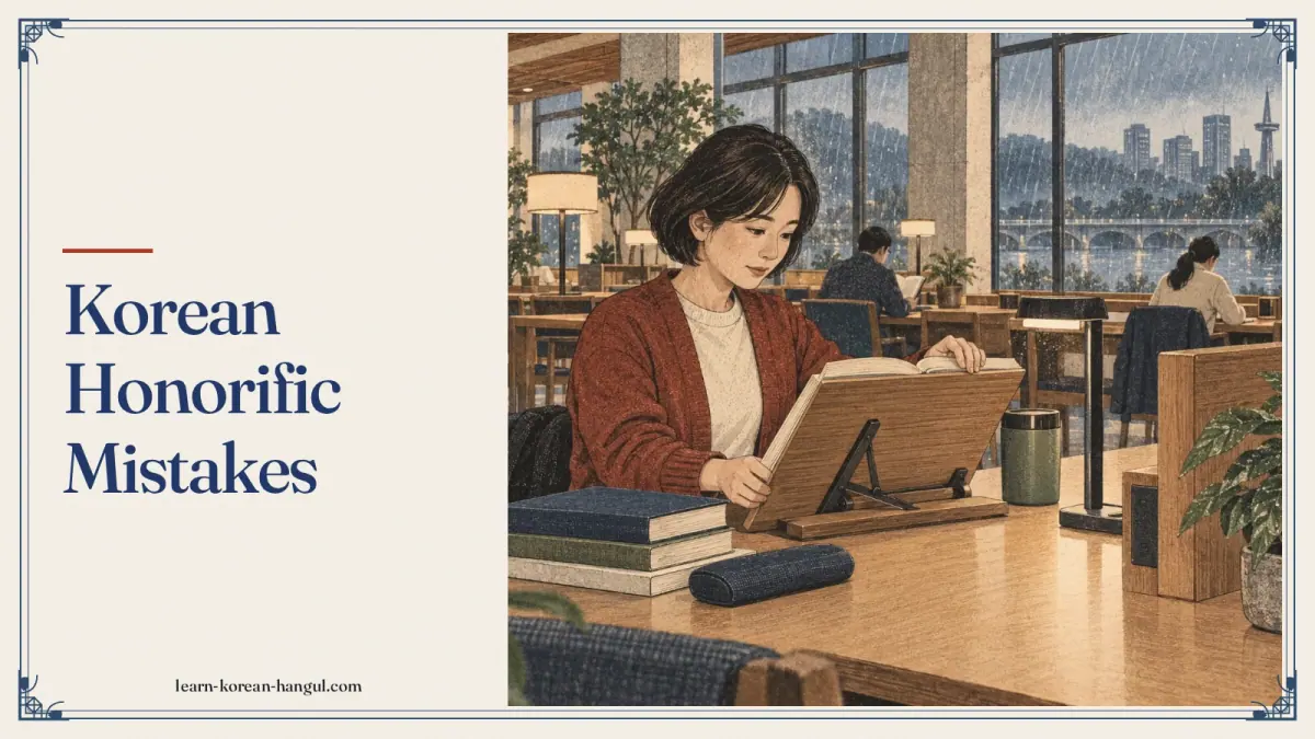 Korean honorific mistakes