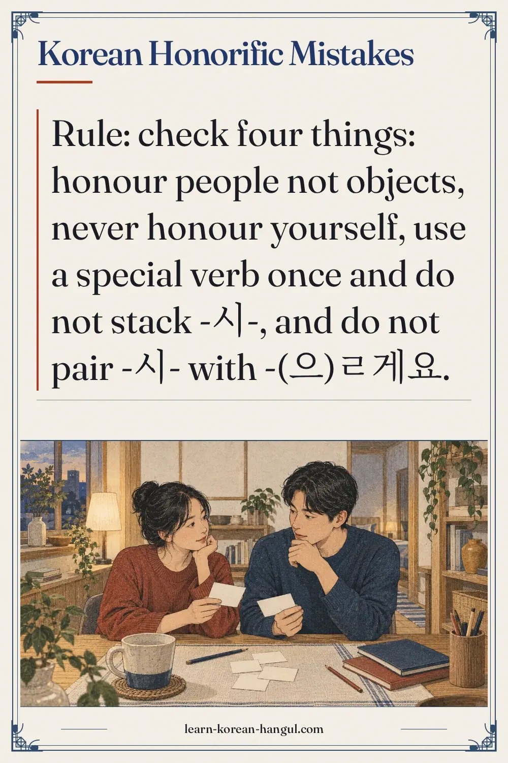 Korean honorific mistakes