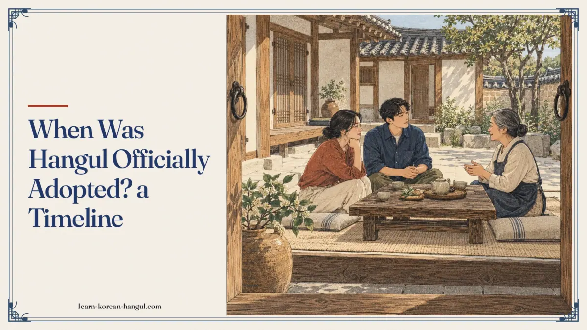 When Was Hangul Officially Adopted? A Timeline