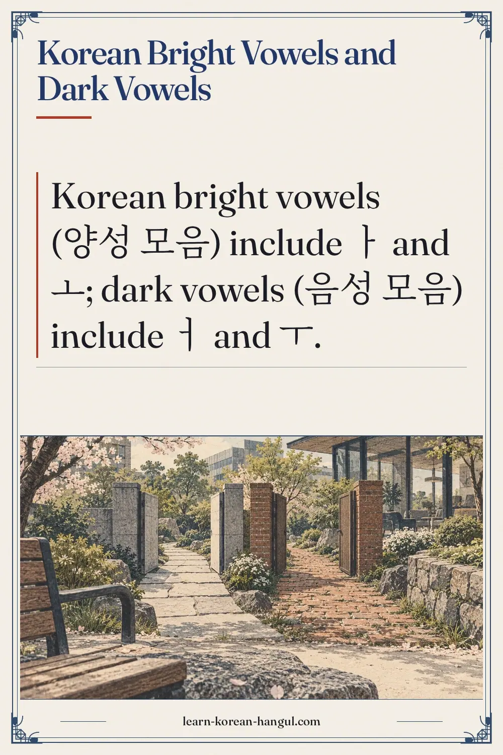 Korean Bright Vowels and Dark Vowels