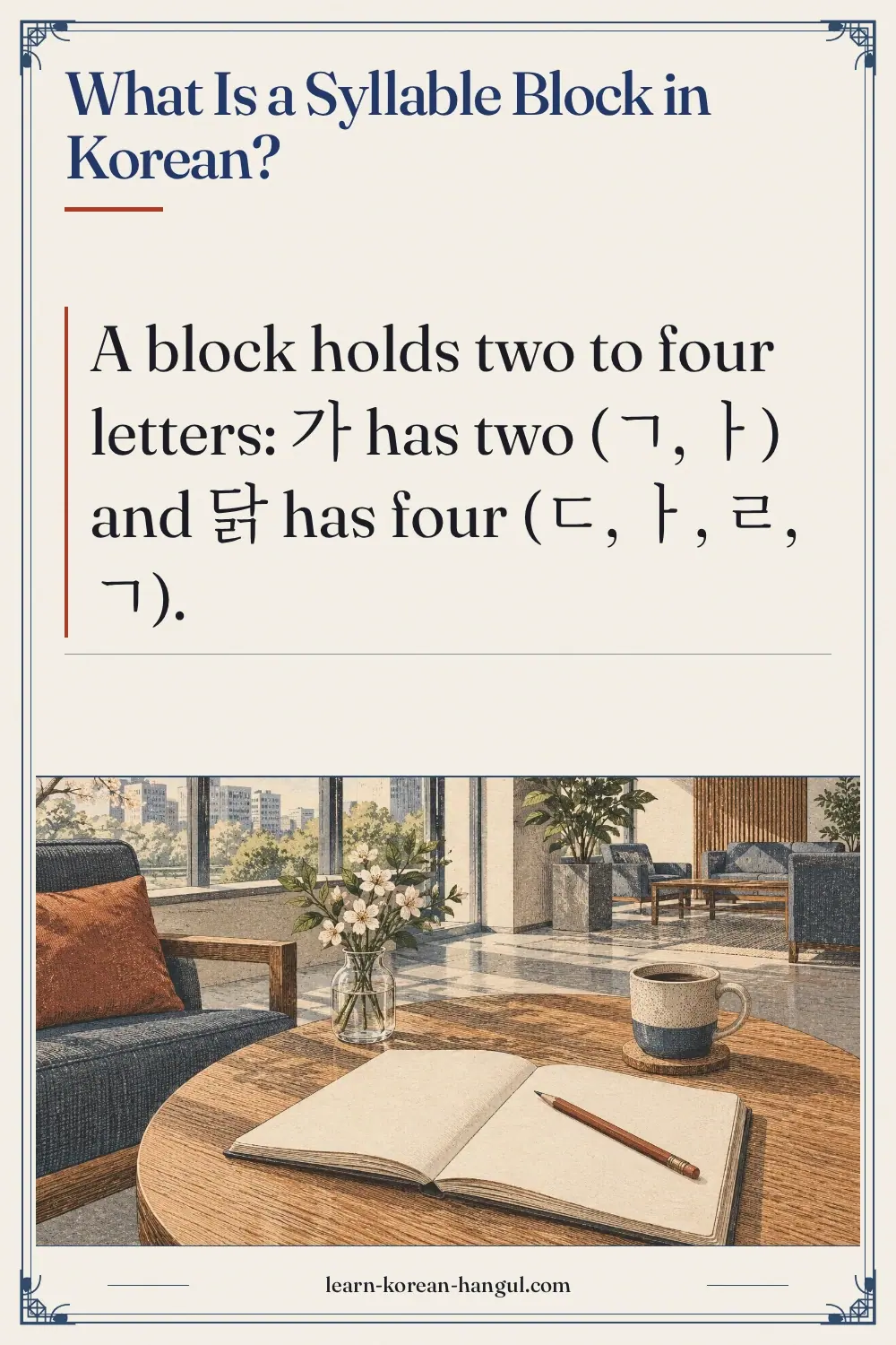 What Is a Syllable Block in Korean?