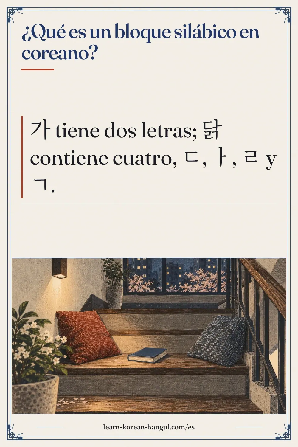 ¿Qué es un bloque silábico en coreano?