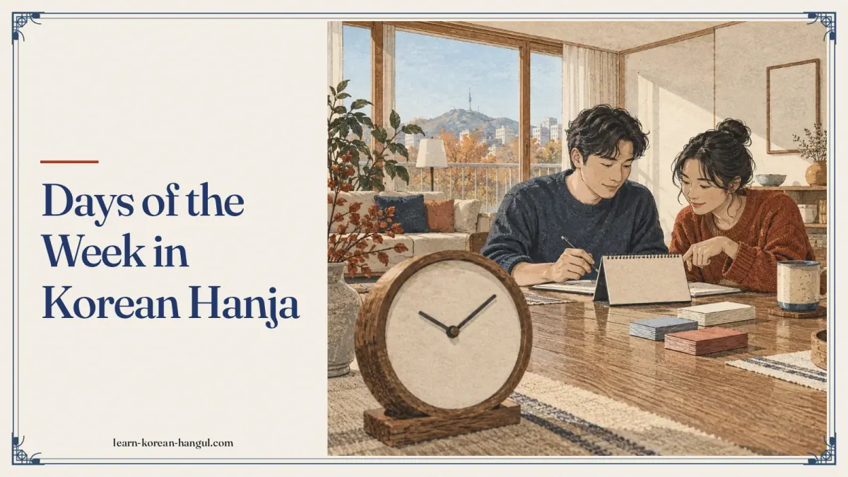 Days of the Week in Korean Hanja