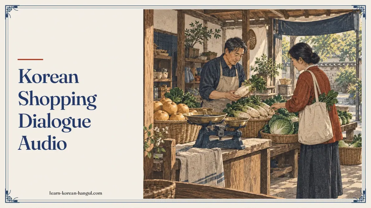 Korean Shopping Dialogue Audio