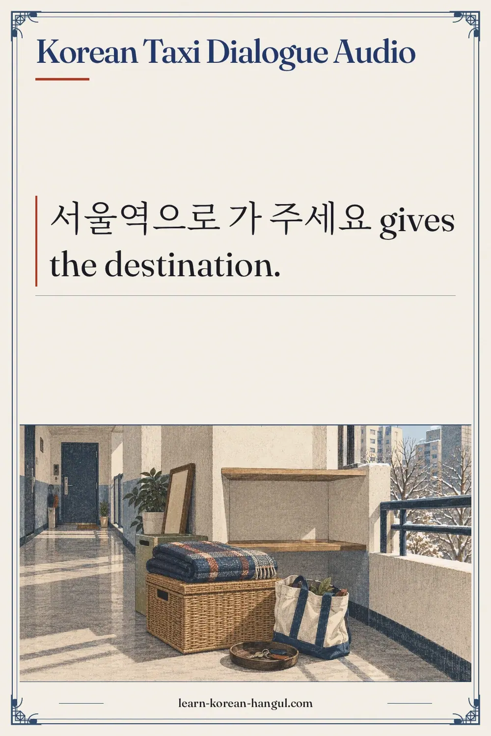 Korean Taxi Dialogue Audio