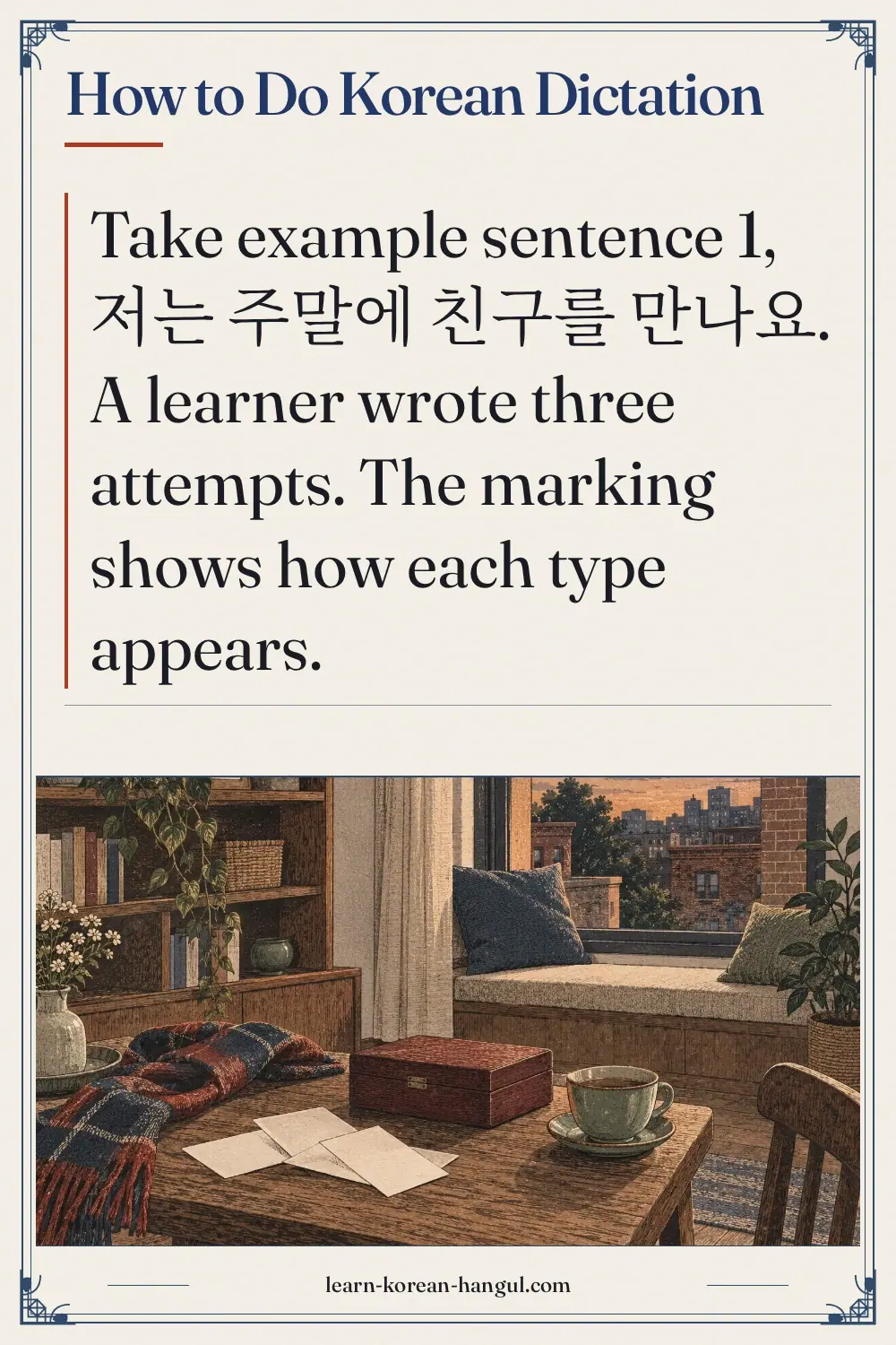 How to Do Korean Dictation
