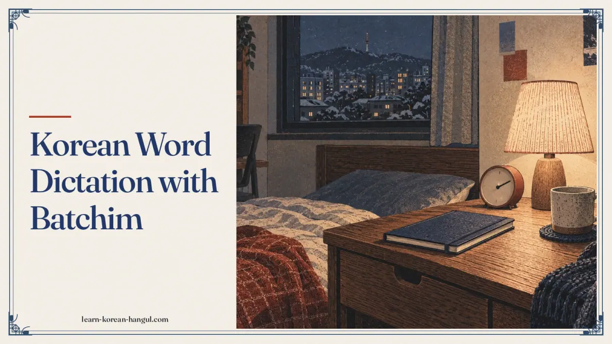Korean Word Dictation with Batchim
