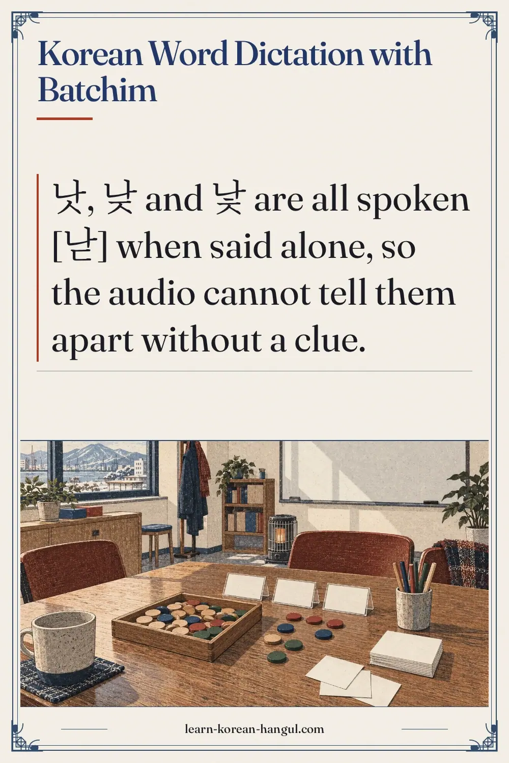 Korean Word Dictation with Batchim