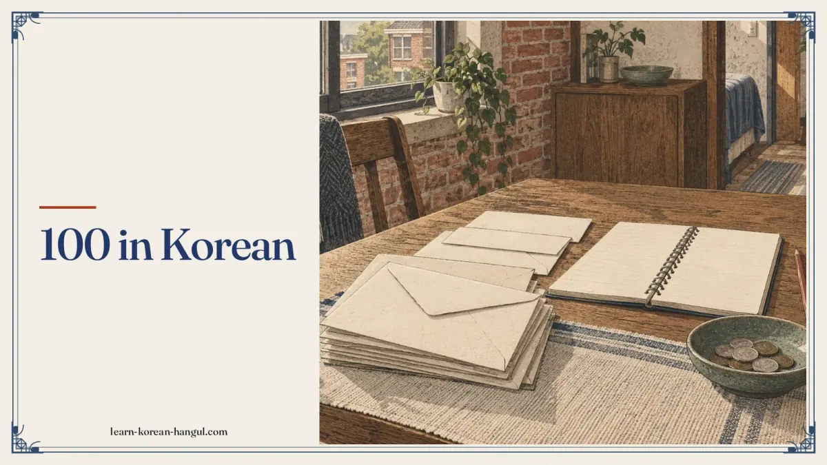 100 in Korean