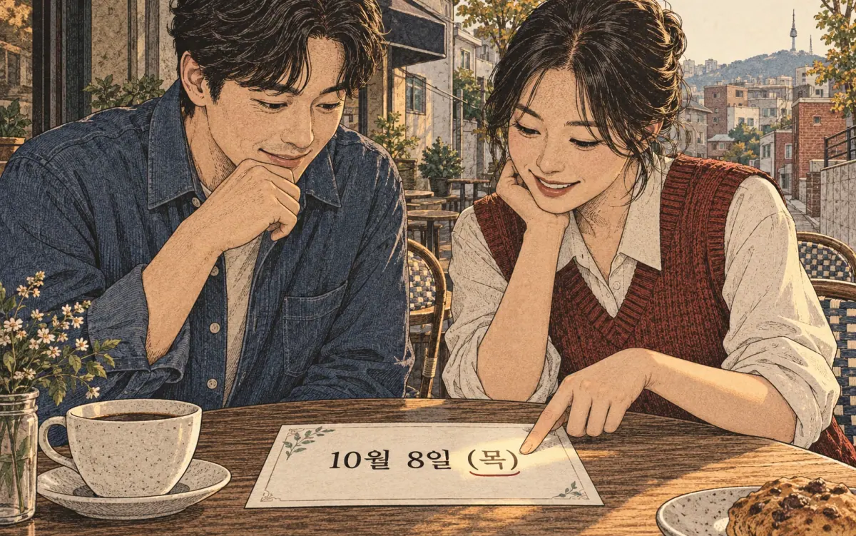 Teaching print showing 10월 8일 (목).