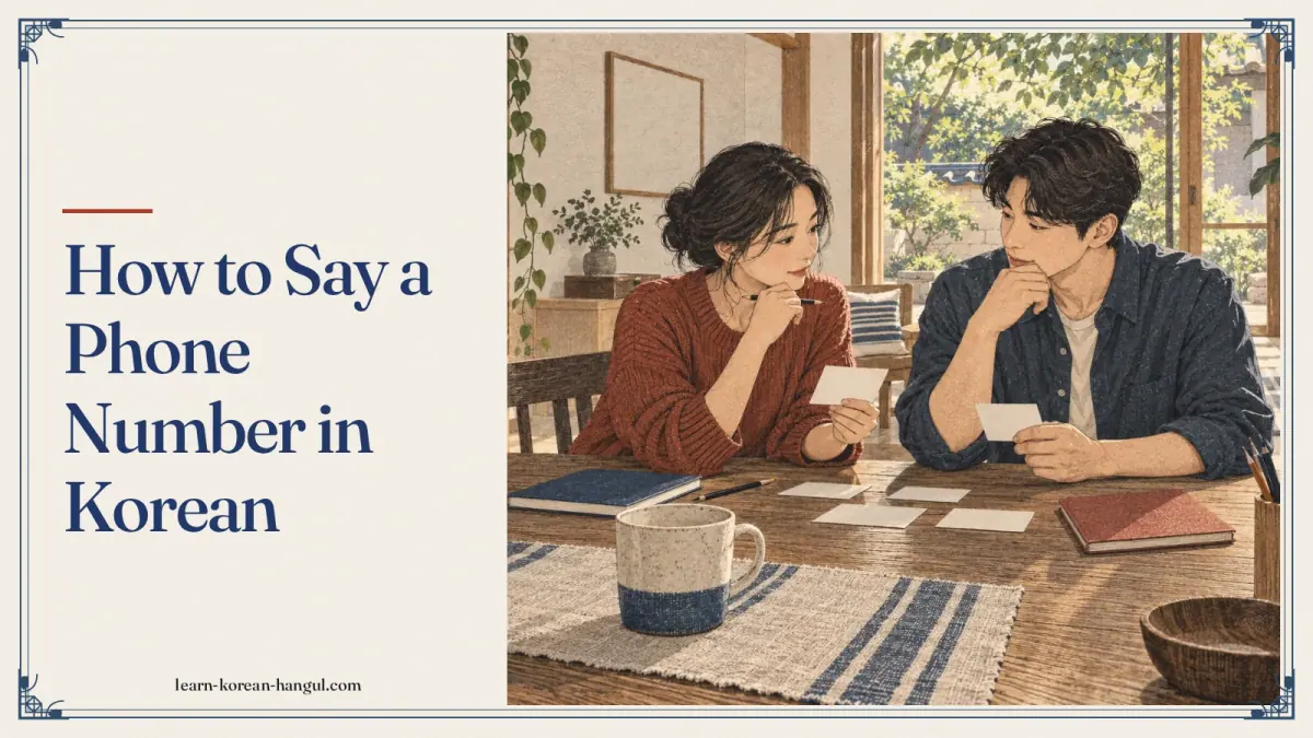 How to Say a Phone Number in Korean