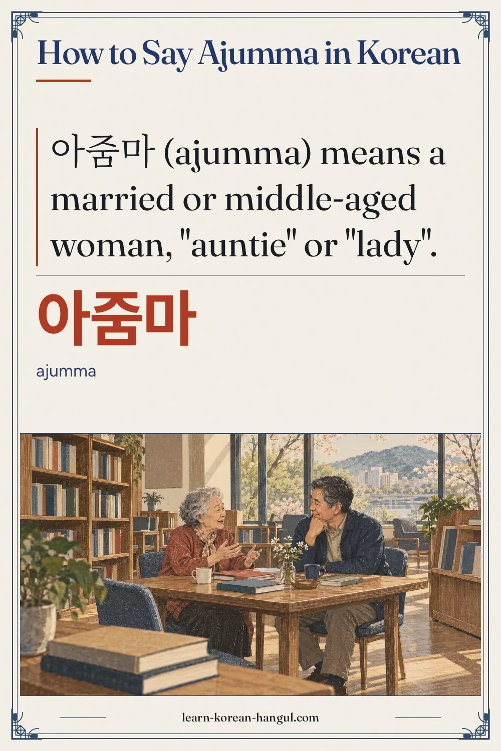 아줌마 · ajumma · How to Say Ajumma in Korean