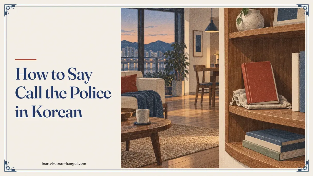 How to Say Call the Police in Korean