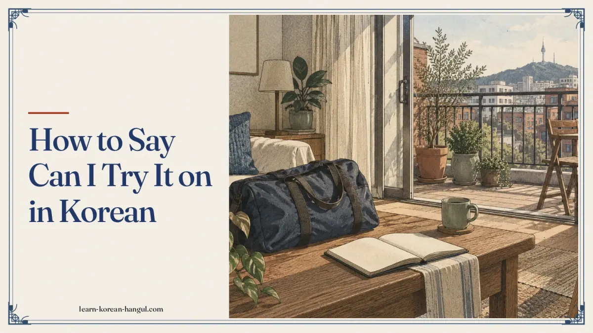 How to Say Can I Try It on in Korean