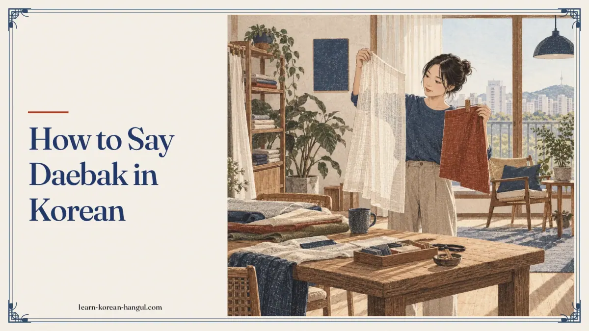 How to Say Daebak in Korean