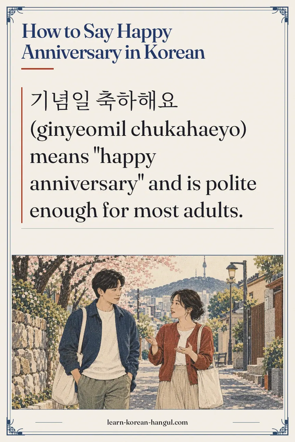 How to Say Happy Anniversary in Korean