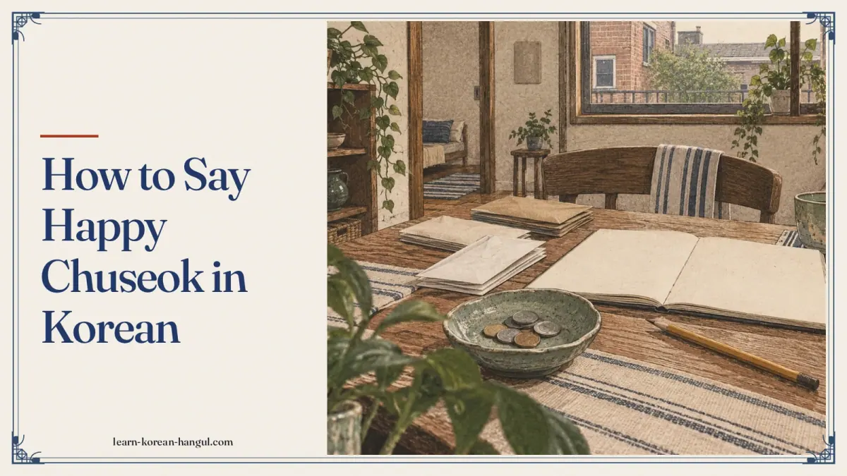 How to Say Happy Chuseok in Korean