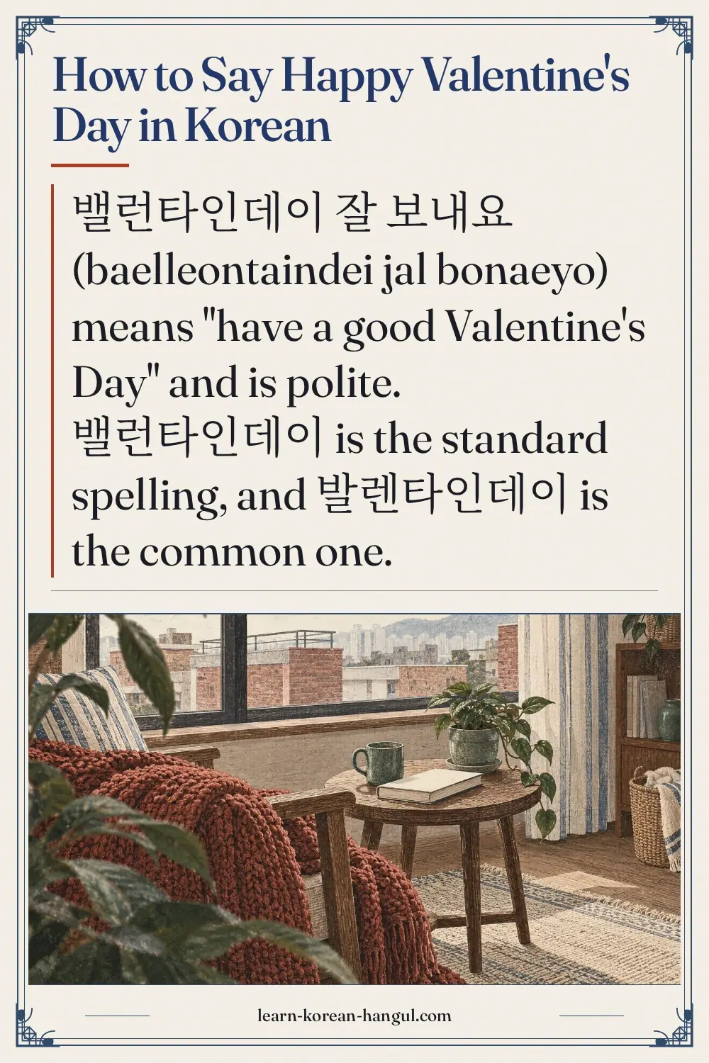How to Say Happy Valentine's Day in Korean