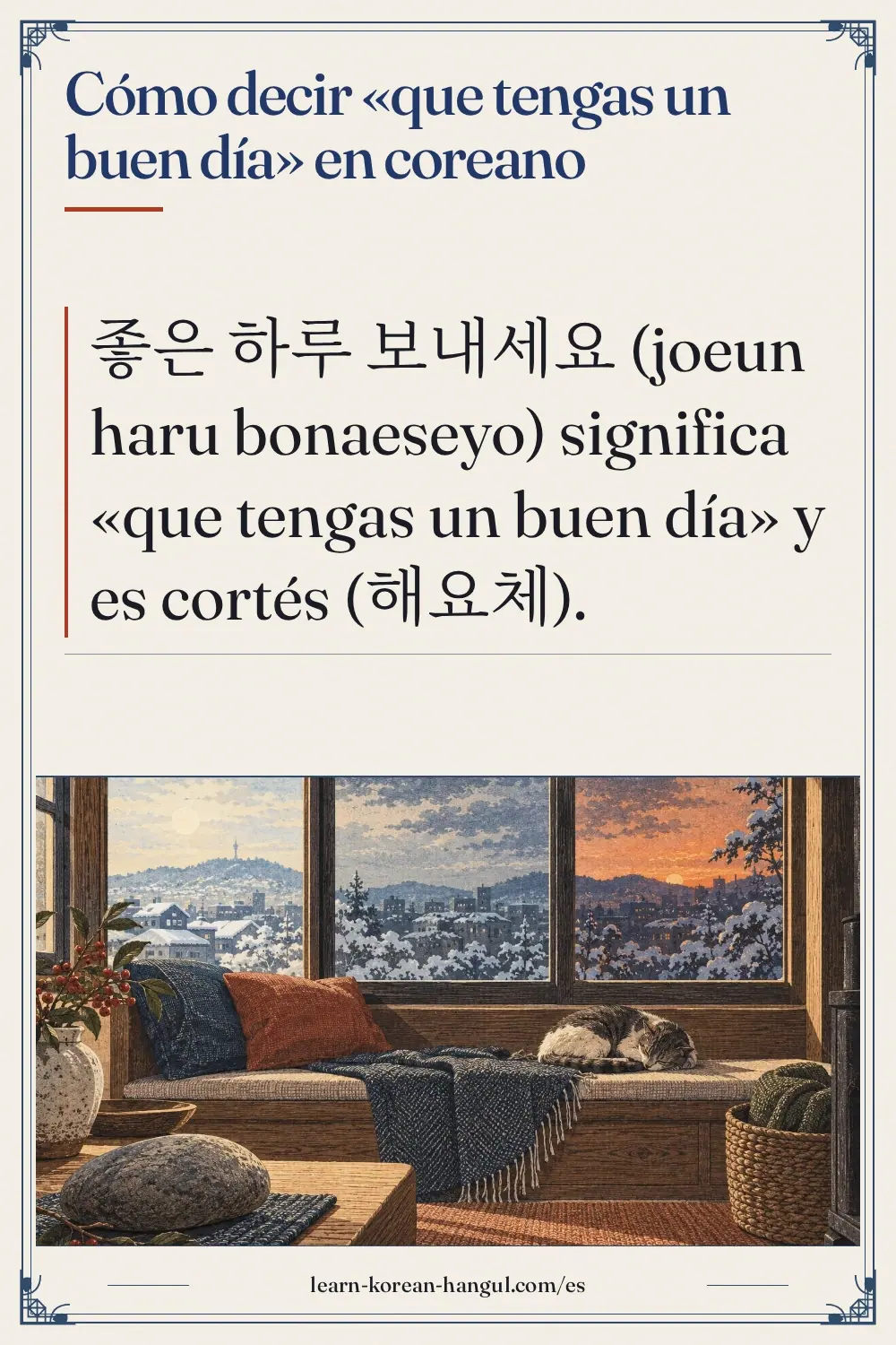 Cómo decir «que tengas un buen día» en coreano