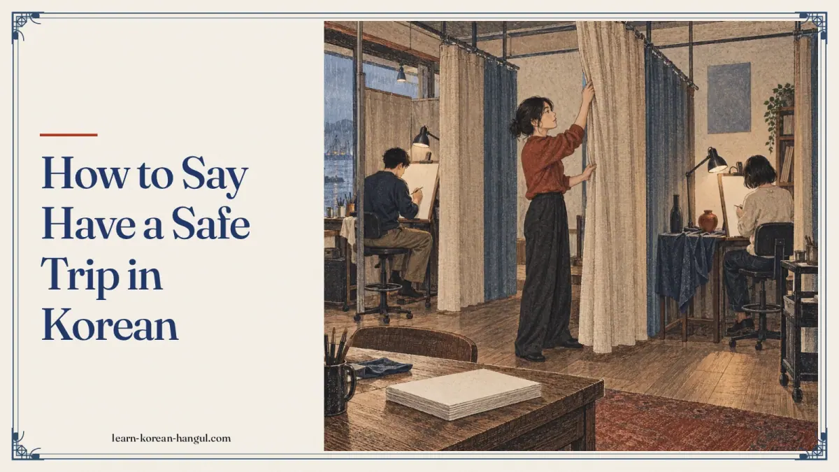 How to Say Have a Safe Trip in Korean