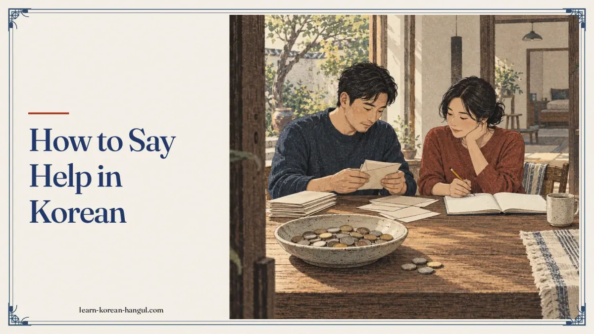 How to Say Help in Korean