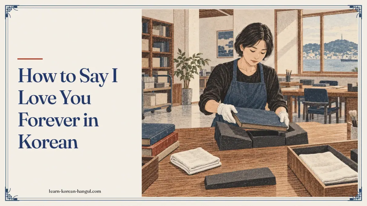 How to Say I Love You Forever in Korean