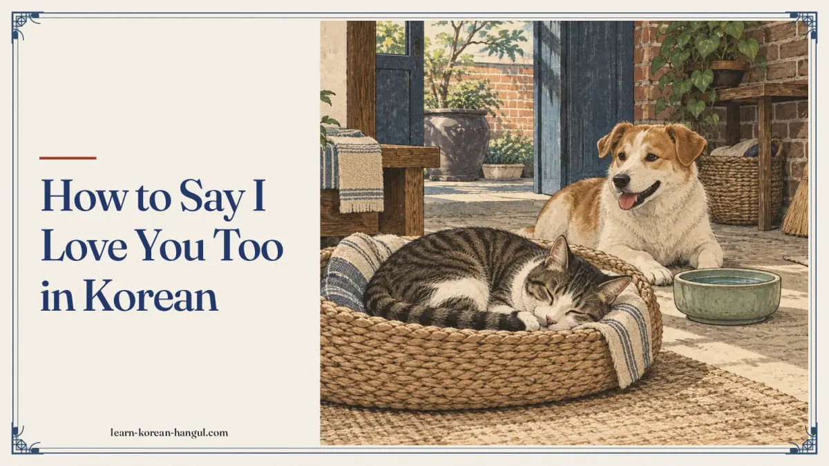 How to Say I Love You Too in Korean