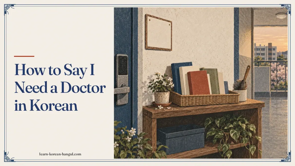 How to Say I Need a Doctor in Korean