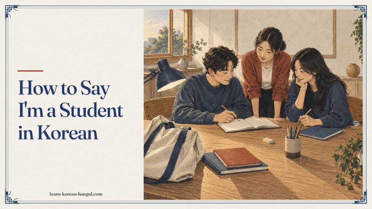 How to Say I'm a Student in Korean