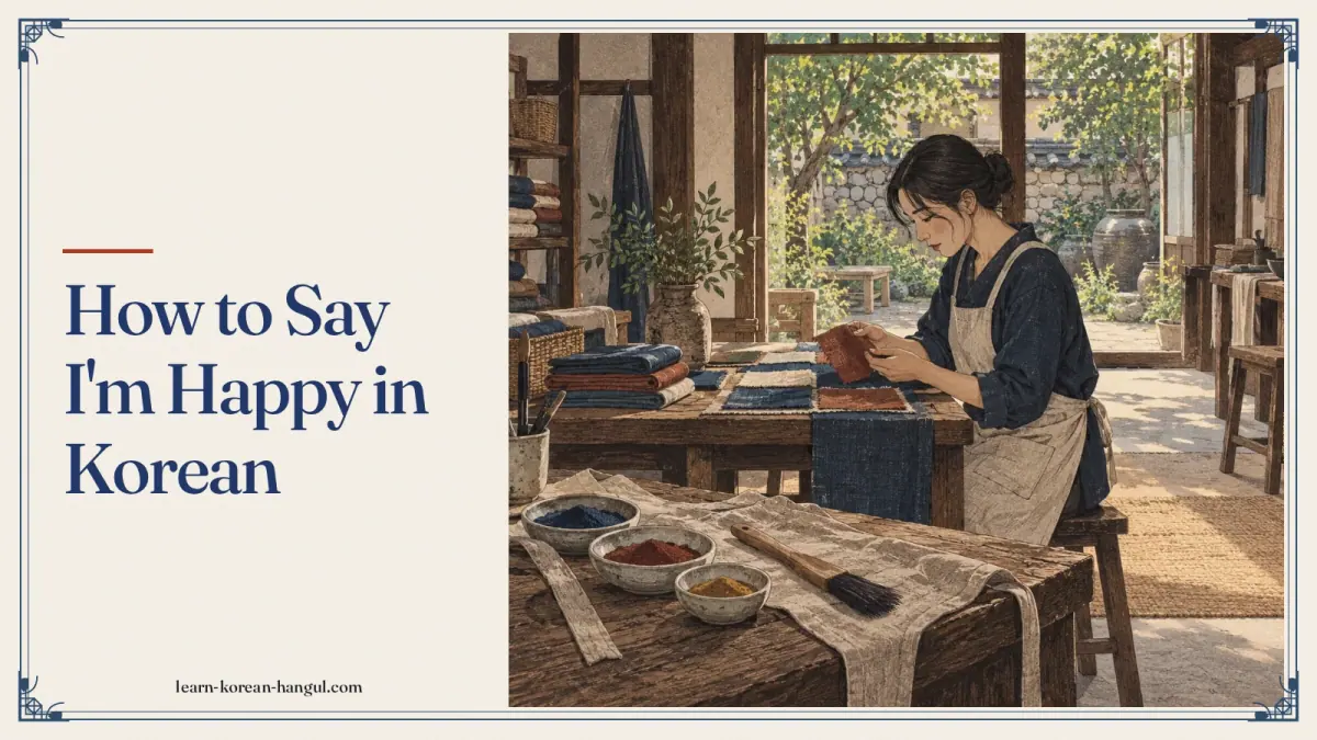 How to Say I'm Happy in Korean