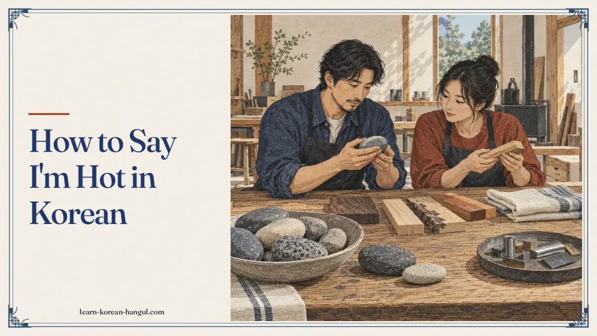 How to Say I'm Hot in Korean