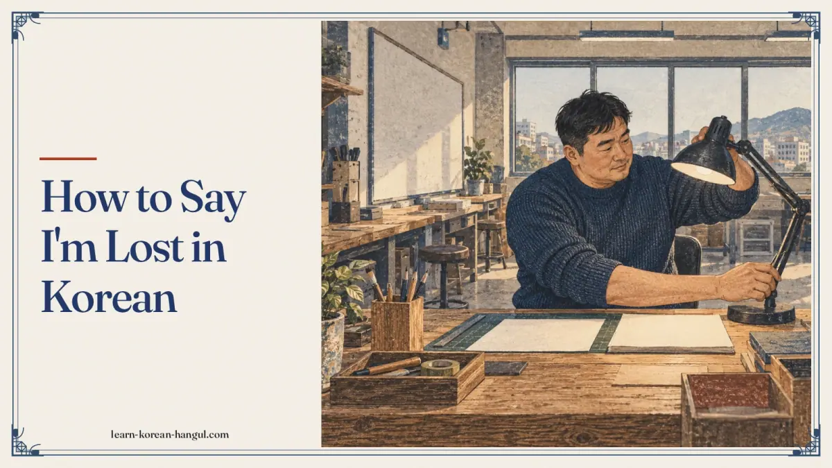 How to Say I'm Lost in Korean