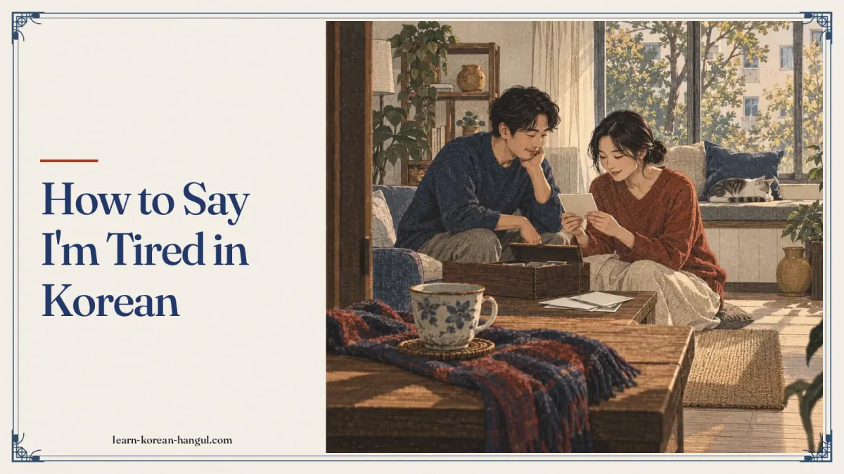 How to Say I'm Tired in Korean