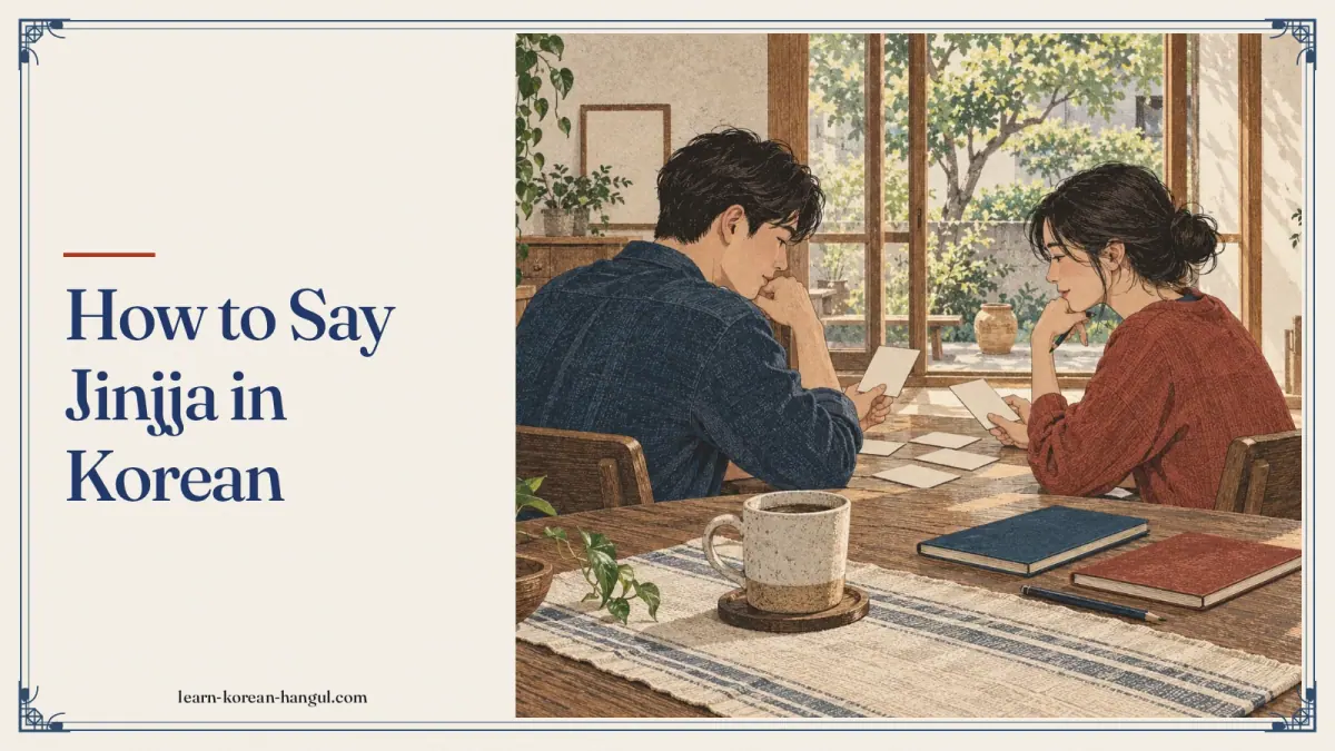 How to Say Jinjja in Korean