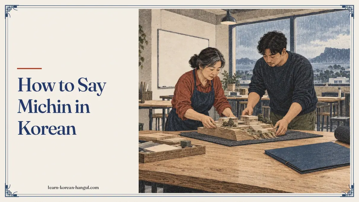 How to Say Michin in Korean
