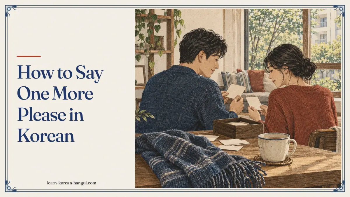 How to Say One More Please in Korean