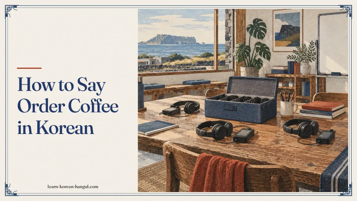 How to Say Order Coffee in Korean