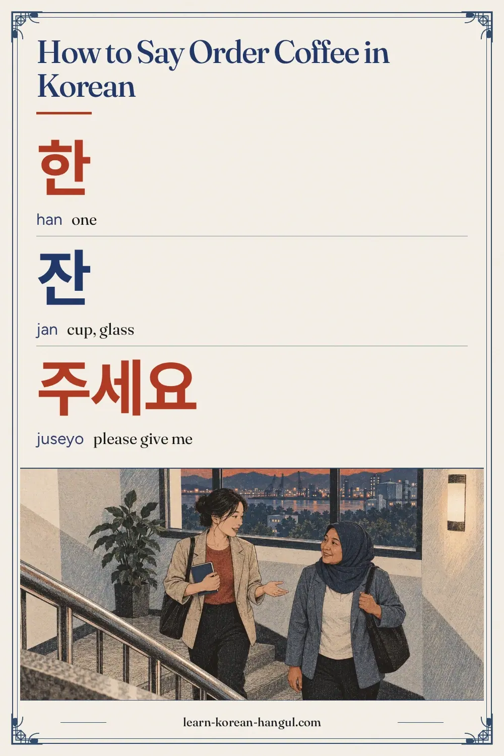 한 · han · one · How to Say Order Coffee in Korean