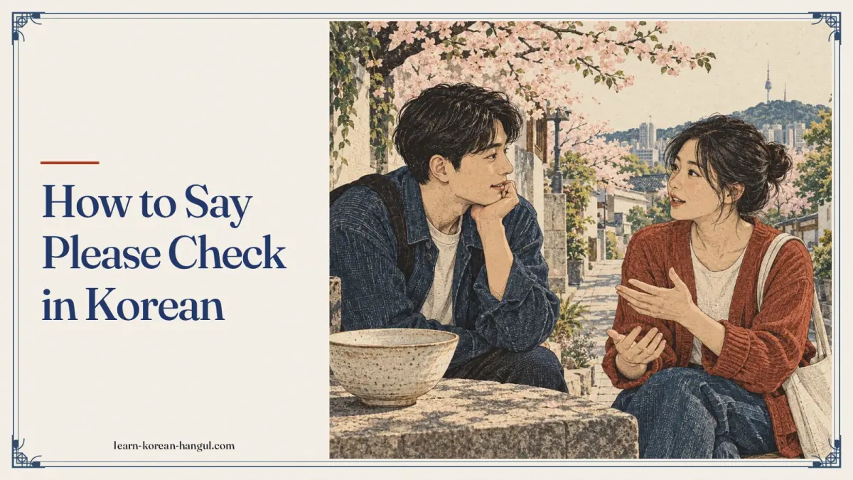 How to Say Please Check in Korean