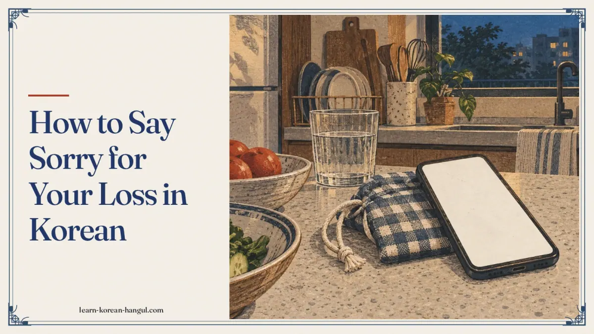 How to Say Sorry for Your Loss in Korean