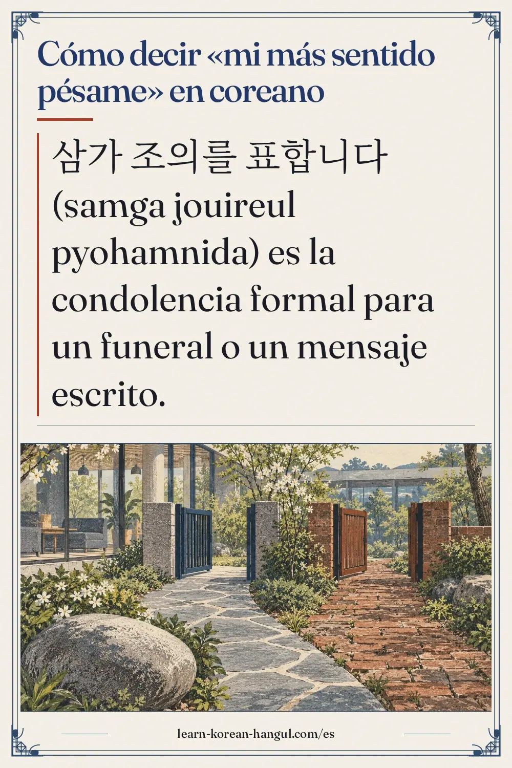 Cómo decir «mi más sentido pésame» en coreano