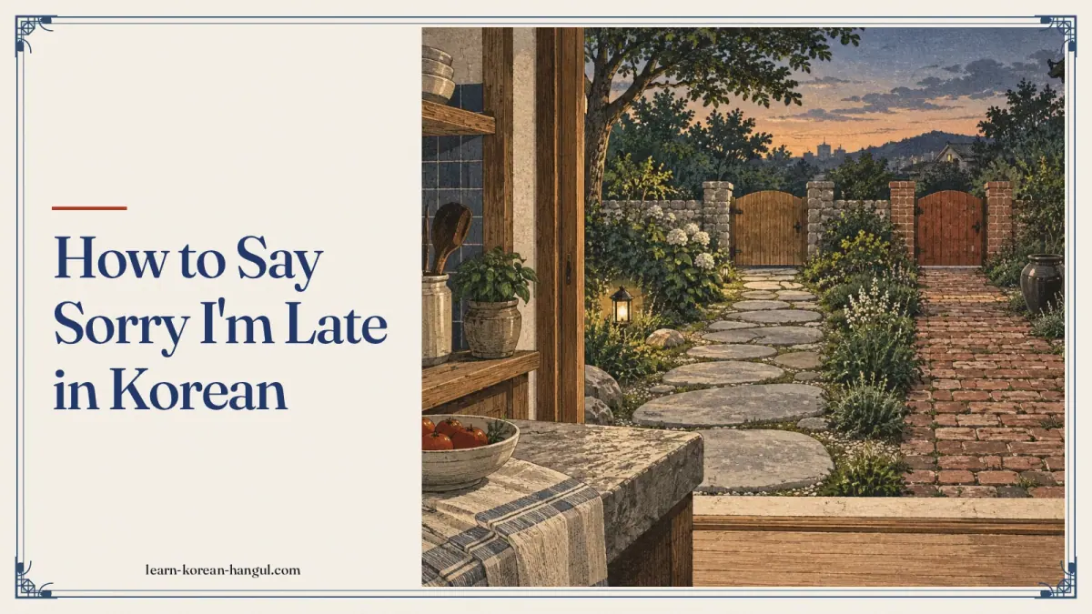 How to Say Sorry I'm Late in Korean