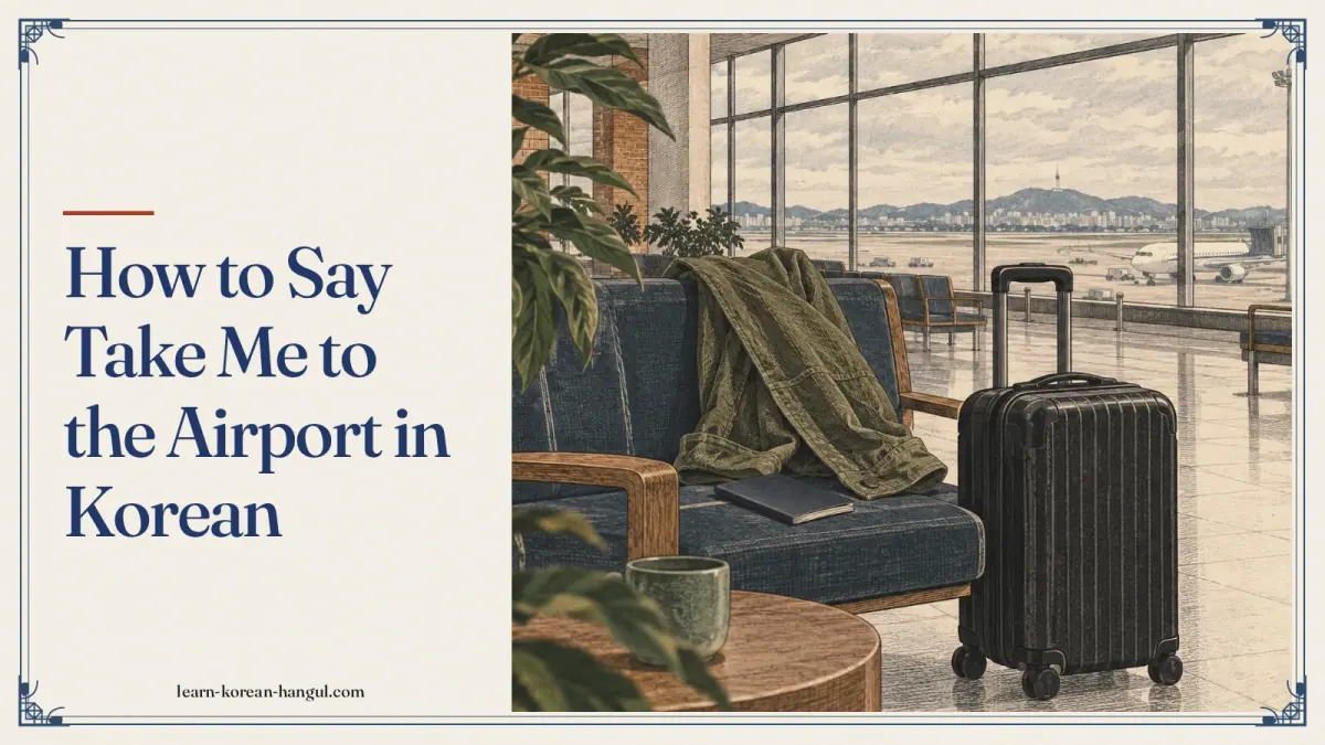 How to Say Take Me to the Airport in Korean