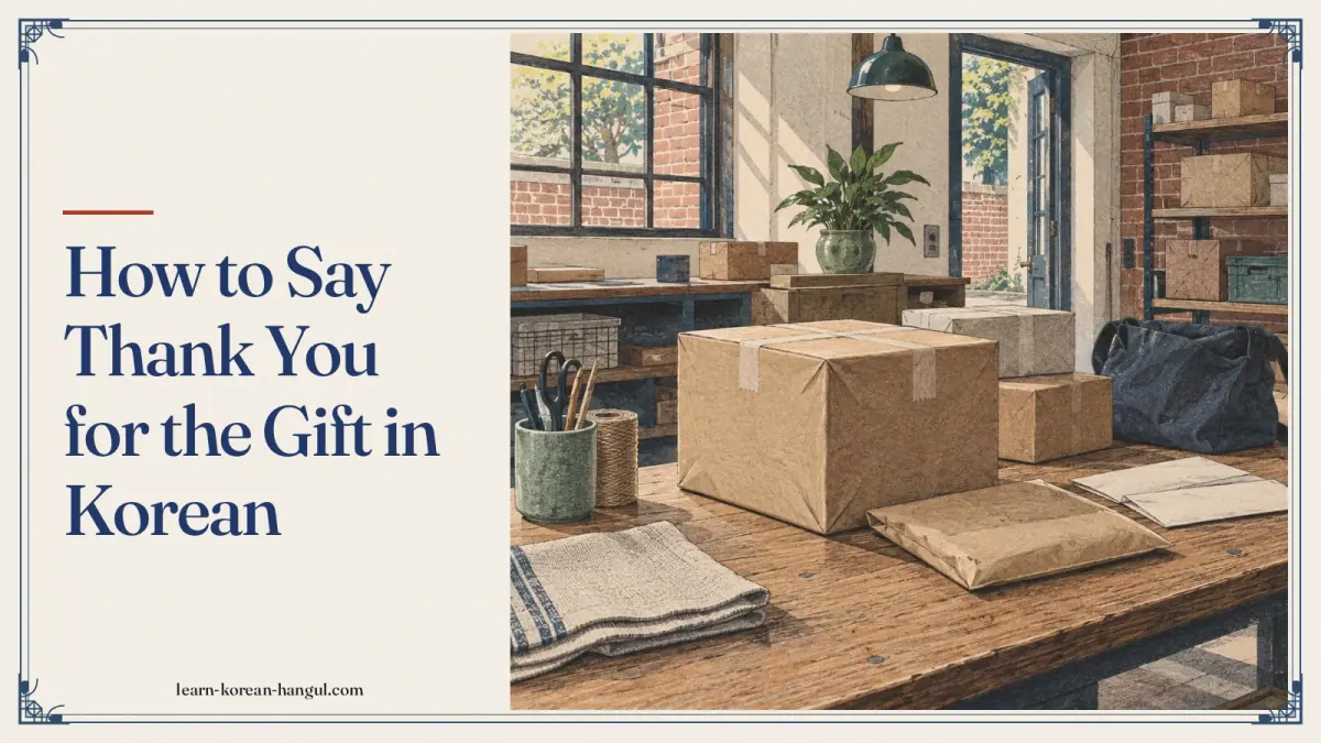 How to Say Thank You for the Gift in Korean